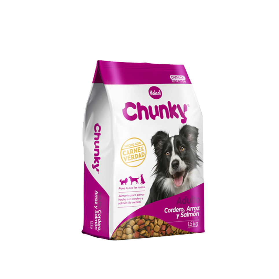 CHUNKY ADULTO CORDERO, ARROZ Y SALMON